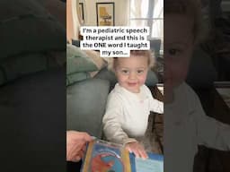 One word to teach your child! #speechtherapy #speechtips #slp #parenttips #talkingtoddler