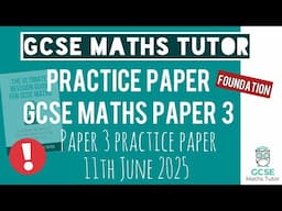 GCSE Maths “Best Guess” Paper 3 | Foundation | 11th June 2025 | TGMT