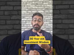 50 Year Old Investment Wishdom 💰 #investmentmantra