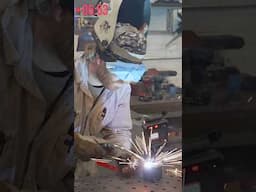 Welding BLINDFOLDED #welder #weld #fyp #weldingequipment #weldingequipment #challenge #funny