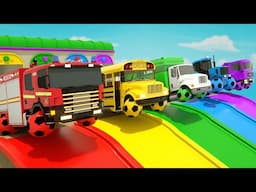 Soccer ball shaped wheels - Wheels On the Bus@SquareWheelsTV-xy1vgBaby Nursery Rhymes & Kids Songs