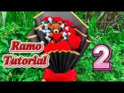 Ramo de ROSAS ROJAS a crochet para regalar 🌹🌹🐻🐻  Segunda parte | Arte en crochet LM.
