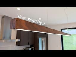 DIY Linear Walnut Light | w/ Philips Hue Compatability