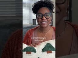 Knit a Cute Christmas Tree Pillow! 🎄✨ Easy DIY Tutorial #Knitting #ChristmasCrafts #DuplicateStitch
