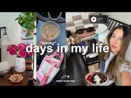 PRODUCTIVE & REALISTIC days in my life!🌸 spring days, what's in my bag, cafe vlog, & q&a!