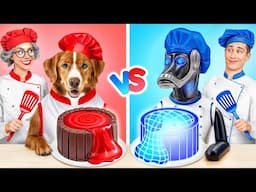 Me vs Grandma Cooking Challenge with Dog | Amazing Cooking Hacks by Multi DO Smile