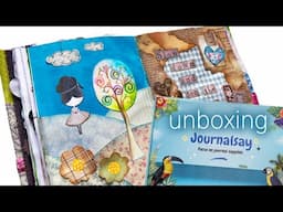 Journalsay Art supplies unboxing & Art journaling with the supplies 🩵✨