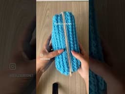 Viral! Cartuchera para guardar tus crochet, maquillaje o plumones #crochet #ganchillo #diy