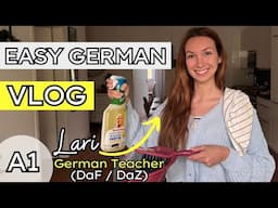German Learning Vlog for Absolute Beginners | COMPREHENSIBLE INPUT (Cleaning & House Chores)