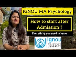 How to start after admission in Ignou MAPC