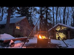 After the SNOW! SOLO overnight at the tiny cabin!