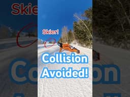 Snowboarder NOT Getting Hit By Skier / How To Avoid Collisions
