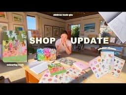 shop update: illustrating and creating my own colouring book and sticker sheets + children book q&a