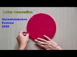 Beautiful Lotus Backdrop Decoration Idea for Varmahalakshmi Festival | New Design 2025