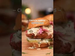 Crispy Dill Pickle Chicken Sliders with Hot Pickle Ranch