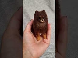 My Latest Wool Pom Is Done! #dog #cute #needlefelting #pomeranian