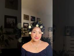 Trying a vintage 1968 hot roller set on my hair