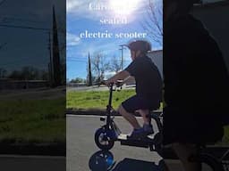 My son loves riding the Caroma Q2 seated electric scooter #escooters #scooter #electricscooter