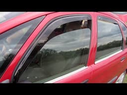 Car wind deflectors installation (HEKO, Citroen Xsara Picasso)