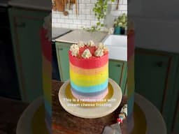I baked this 7 layered rainbow cake for celebrating my birthday & 700,000 followers on Instagram!!