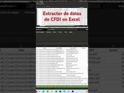 Extractor de datos de CFDI en Excel #excel #cfdi #exceltips #exceltutorial #exceltricks