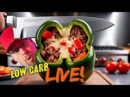 🔥 Low Carb Stuffed Peppers RECIPE LIVE! Sausage, Peppers & Onions—Keto Comfort Food!