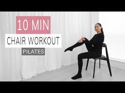 CHAIR PILATES WORKOUT | beginners friendly | no talking