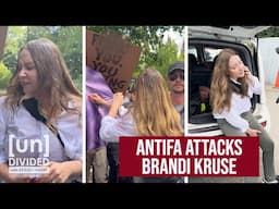 Antifa attacks Brandi Kruse outside ICE building near Seattle