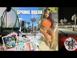 SPRING BREAK VLOG ᥫ᭡ : Road Trip , Amusement Park , Sleepover w/ boyfriend , Beach ,FUN ACTIVITES !