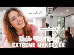 TURNING OUR OLD DOUBLE WIDE TRAILER WINDOWS INTO OUR DREAM WINDOWS FOR 20$! Mobile home makeover!