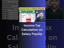 Income Tax Calculation on Salary Payslip #shorts #fincalc