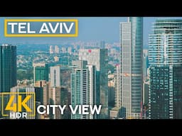 Panoramic City View of Tel Aviv from the Top of Azrieli Center, Israel - 4K HDR Relaxing Cityscape