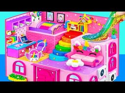 Satisfying Building Purple Unicorn House with Kitchen Set Toys  🦄 DIY Miniature House