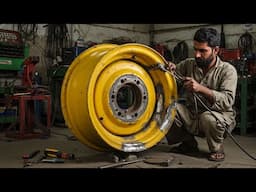 Repairing Harvest Machine Wheel Rim | Restoration wheel Rim Process