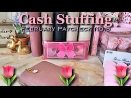 CASH STUFFING FEBRUARY PAYCHECK NO3 | NEW CASH TRAY FROM SAVINGSWITHGRACE | #zerobasedbudget