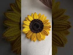 Lace sunflower brooch, lace anniversary gift for wife husband  #brooch  #handbroidery  #sunflower