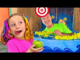 Nastya e o pai passam o Dia da Família juntos. Nova história sobre Nastya