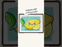 Draw cute lemon in procreate! Easy tutorial #drawing #procreate #drawwithme #digitalart