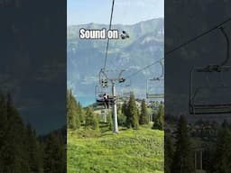 The musical chairlift #switzerland #mountainswiev #youtubeshorts #axalp #nature