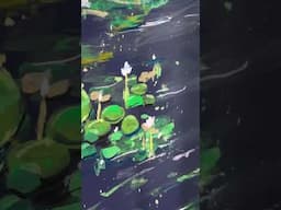 Obsessed with the water lilies painting on the fridge by @honeymabe_art 🪷#ArtOnEverything #DIYDecor