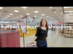 grocery shopping in korea, street food markets, what i eat living in seoul VLOG