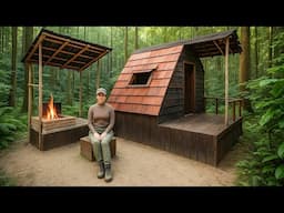 Building The Most Beautiful a Wooden House in 22 Days / Off Grid Log Cabin / Full Video