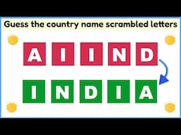 Guess the Country Name | Fun Word Scramble Challenge | Country Name Challenge for Kids
