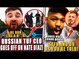 Russian TUF CEO SLAMS 'FAKE GANGSTER' Nate Diaz for LEAVING the project! Jones BLASTS Tom Aspinall!
