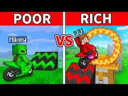 JJ and Mikey: POOR vs RICH Trampoline Battle in Minecraft - Maizen