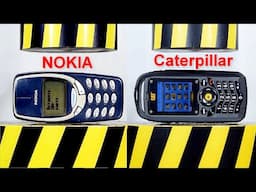 HYDRAULIC PRESS VS THE MOST DURABLE PHONE NOKIA AND CATERPILLAR