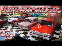MUSCLE CARS FOR SALE! Classic Rides and Rods! Classic Cars For Sale Showroom Tour Lot Walk Inventory