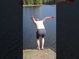 Jumping into Grass Lake 🌿💦 #shorts #lake #vancouverisland #canada #april