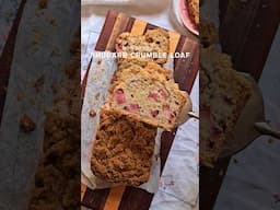 Easy Rhubarb Crumble Loaf | Vegan Recipe