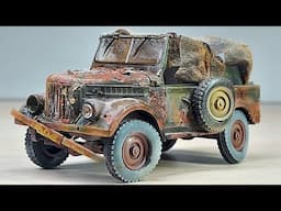 Restoration Abandoned 1952 GAZ 69 Old decrepit Car